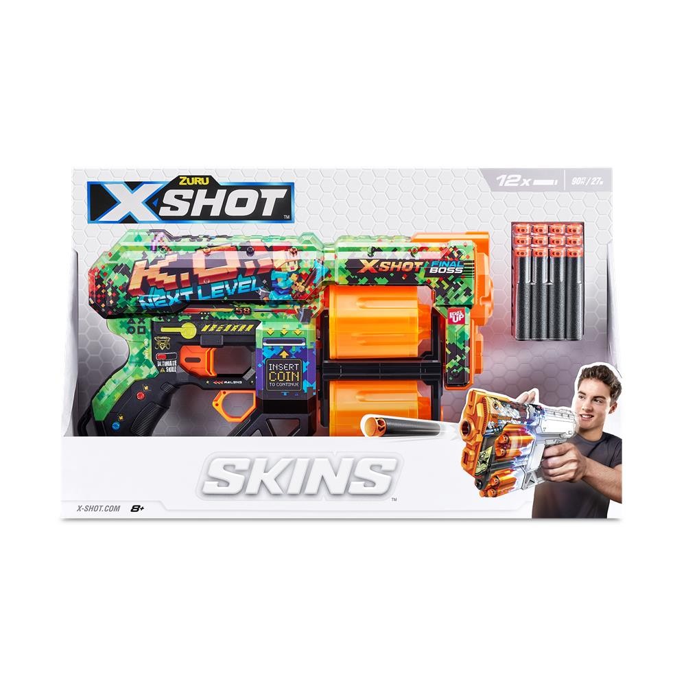 Бластер ZURU X-Shot Skins Dread KO с 12 дротиками длиной 27 м 4190₽