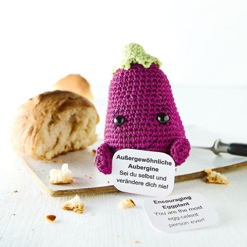 Emotional Support Veggies. Kleine Häkelfiguren mit positiven Botschaften Es - Bild 2 von 6