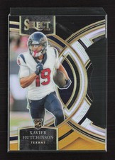 2023 Panini Select #154 Xavier Hutchinson Black and Gold Prizms Die Cuts