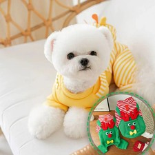 Christmas Pet Coat Hoodie Cute Deer Antler Cotton Soft Thick Pet Coat Small Medi