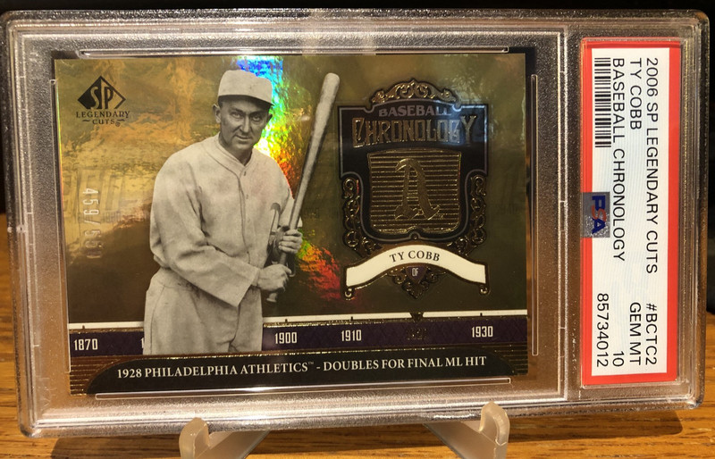 TY COBB - 2006 SP Legendary Cuts Baseball Chronology 459/550 PSA GEM MINT 10!