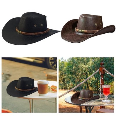 Western Cowboyhut für Damen Und Herren, Vielseitig Einsetzbar Als Sonnenhut,