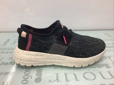 Hey Dude Sirocco W Sport Stripe Women  s Slip-On Comfort Shoes Black Pink Size 5.