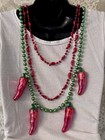 HOT CHILI PEPPER New Orleans MARDI GRAS Party Necklace + 2 Red Hot Pepper Beads — photo 10