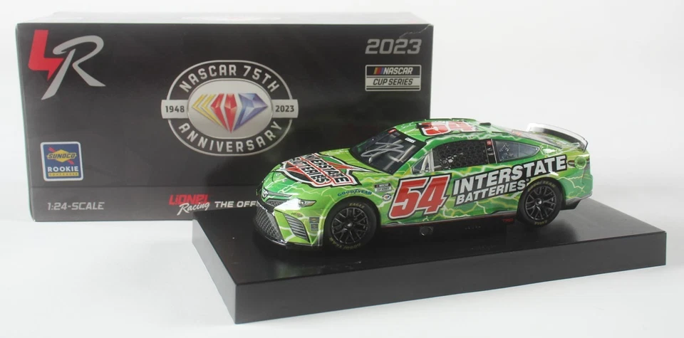 Coche fundido a presión TY GIBBS autografiado 2023 baterías interestatales 1/24 #54 certificado de autenticidad Foto 2 de 4