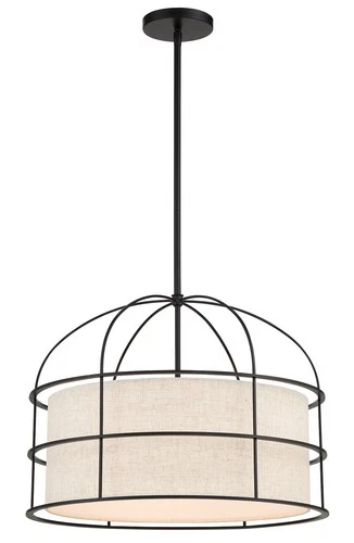 Minka Lavery 2155 Gateway Park 5 Light 20"W Cage Pendant - Coal - Picture 5 of 5