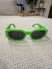 Versace Men Sunglasses Green Grey Oval VE4361 Medusa Biggie 531987 NEW