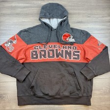 Cleveland Browns NFL Starter Hooded Sweatshirt Embroidered Helmet Men's XL