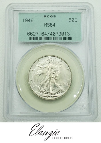 1946 Walking Liberty Half Dollar OGH PCGS MS64
