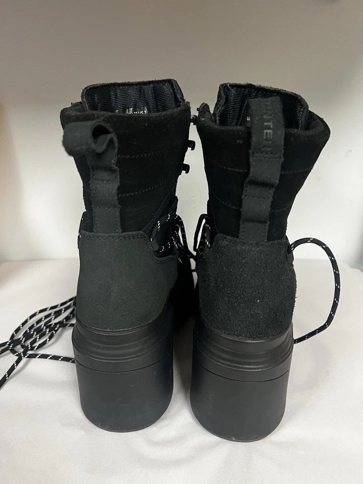 Botas Hunter Black Discoverer con cordones al tobillo para mujer talla 7 resistentes al agua Foto 3 de 4