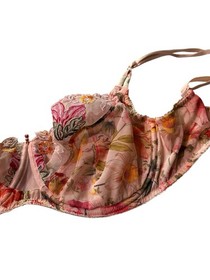 Lise Charmel Bra Folies de Fleurs 1/2 Cup Balconette Bra Pink Floral Size 34F
