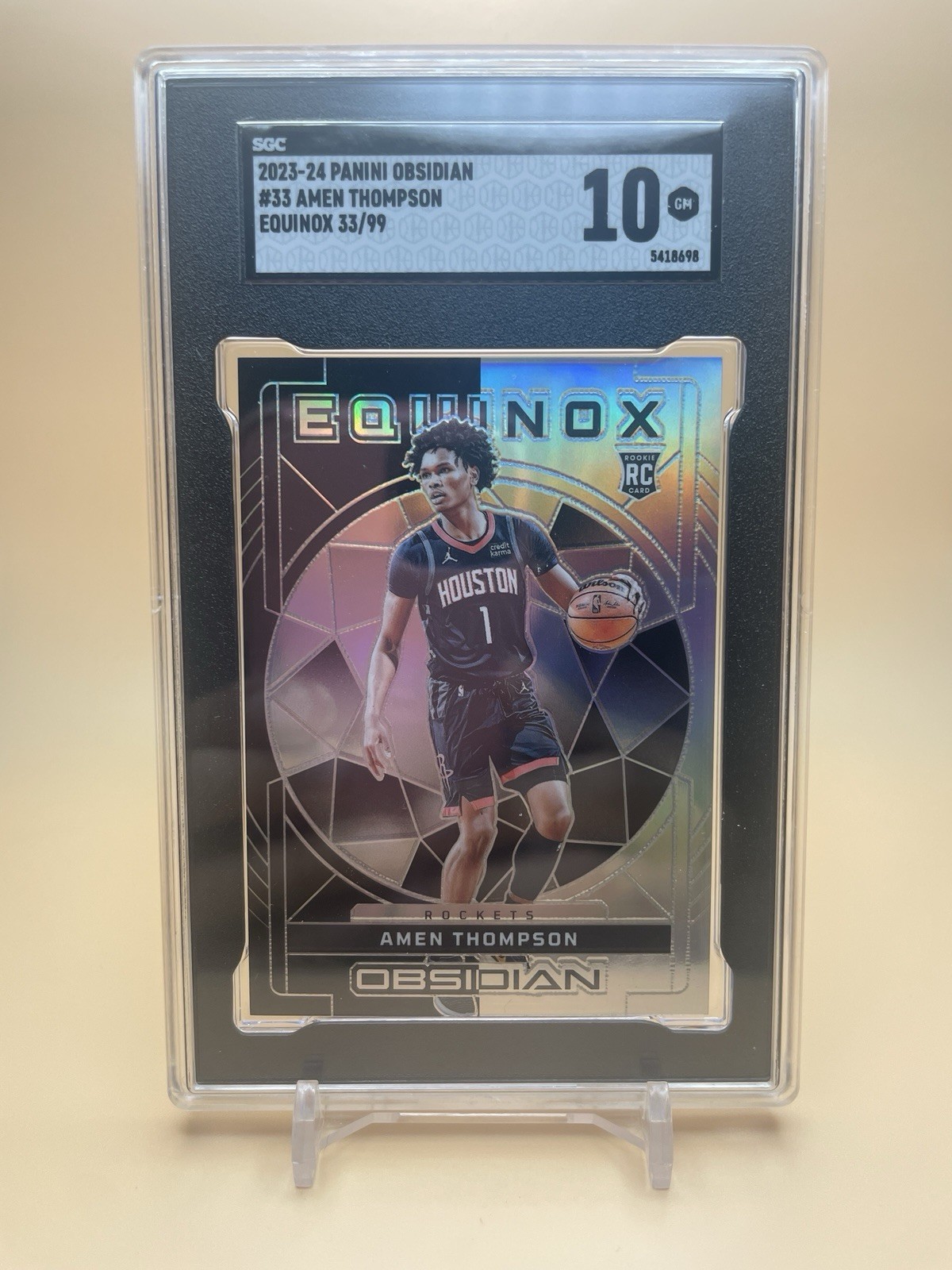 2023-24 Panini Obsidian - Equinox Amen Thompson #33 /99 (RC)