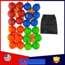 12 Pack Ladder Toss Replacement Balls Set with Storage Bag for Lawn Games