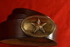 ONE-OF-A-KIND REWORKED REPLICA CSA TEXAS STAR BELT BUCKLE RE-ENACTER/FILM PROP