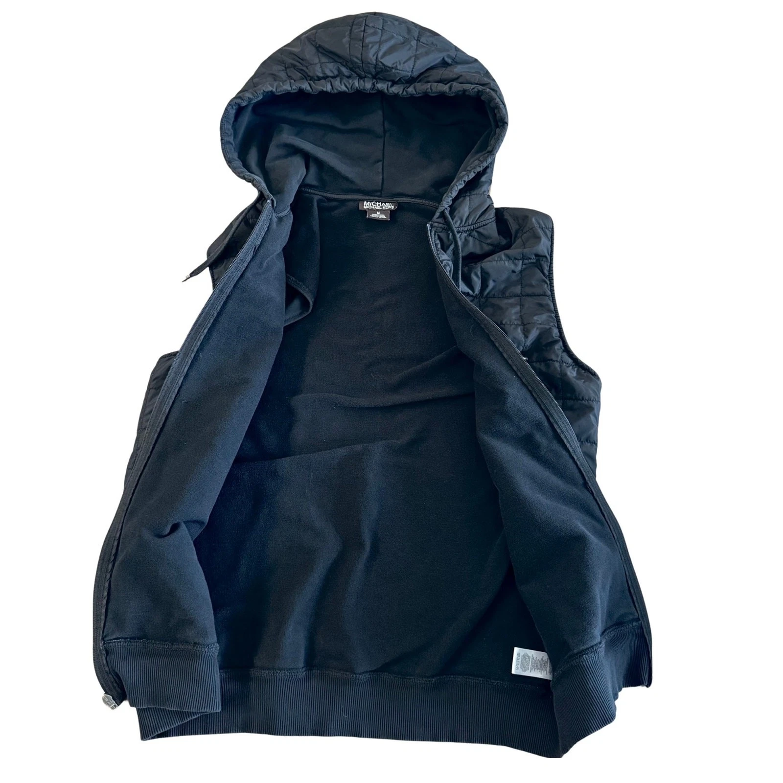 Michael Michael Kors Gilet imbottito nero con cappuccio Uomo taglia M