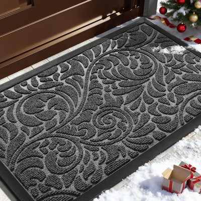 Door Mat Outside Entrance 29.5x17, Waterproof Sturdy Outdoor Mats for Front D...