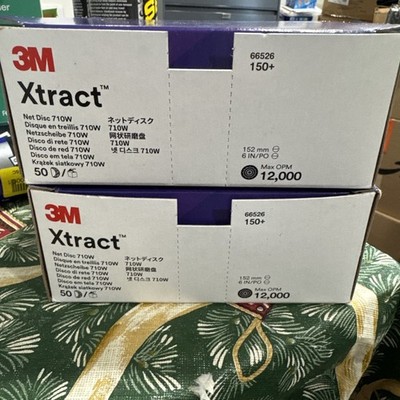 3M 66526 710W Xtract 6'' 150  Sanding Discs Cubitron II Hook and Loop 100 (2X 50)