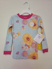 NWT Burt  s Bees 3T Pajama Top Kids Girl  s 100 Organic Cotton Snug Fit Flower   