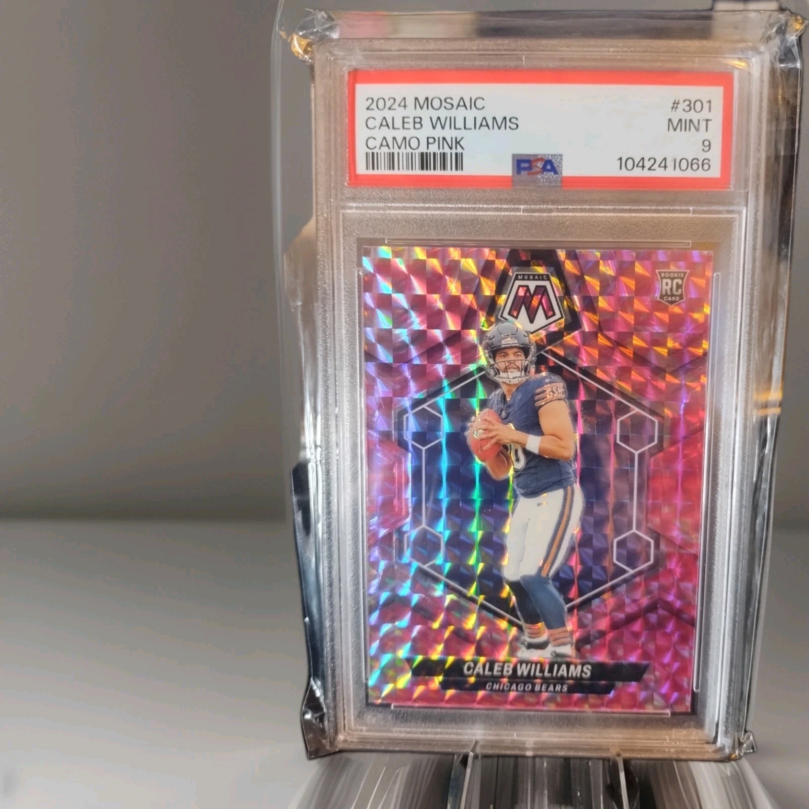 2024 Mosaic Caleb Williams (RC) Camo Pink #301 PSA 9 MINT CHICAGO BEARS QB🔥