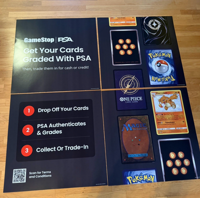 Gamestop PSA Pokemon Magic One Piece TCG NFR 4 Panel 48x48 Storefront  Poster | eBay