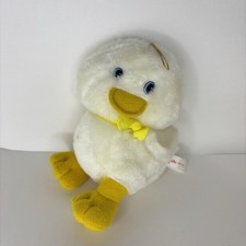 Vintage Easter Unlimited Chick White Duck Plush Stuffed Animal 6" Bird Sounds
