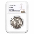 1947-D Walking Liberty Half Dollar MS-66 NGC