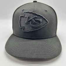 Kansas City Chiefs Hat Cap SnapBack Blackout Black New Era 9FIFTY NFL