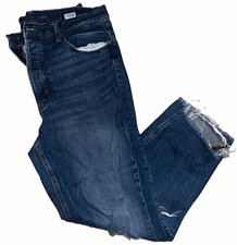 Old Navy Girls Jeans Size 16 Straight Leg Dark Wash Distressed 5-Pocket