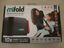 Mifold Grab-And-Go Compact Car Booster Portable Travel Seat 40 To 100 Lbs Child