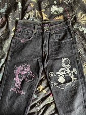 Pink Panther denim jeans, 90s Embroidered Jeans, Good used condition, Waist 34