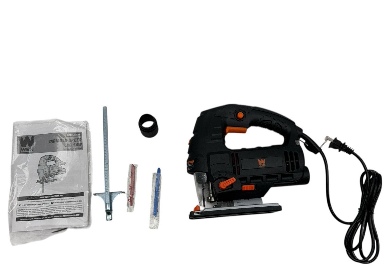 WEN 6.6-Amp Corded Variable Speed Orbital Jig Saw w/Laser & 