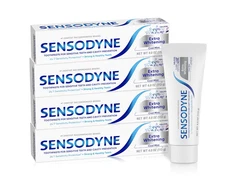 Sensodyne Extra Whitening Sensitive Teeth and Cavity Prevention Whitening 4oz4ct
