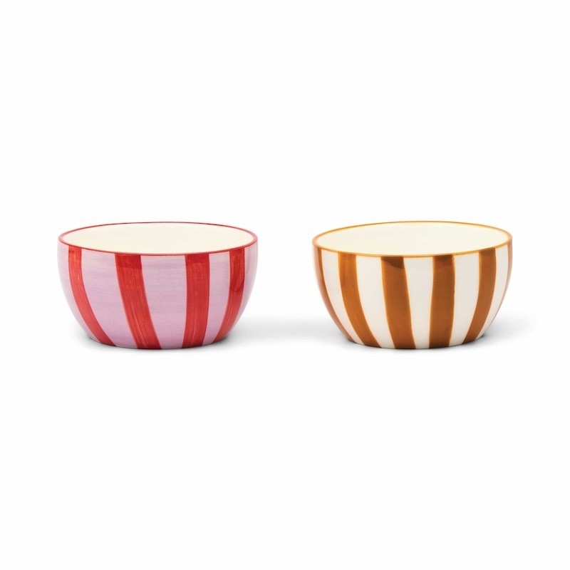 Bols apéritif design rayures coupelles tapas anti-renversement pour sauces de table moderne