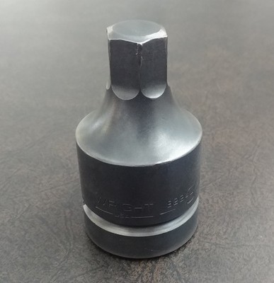 Wright Tool 8224 1'' Drive 3-1/4'' Length Hex Bit Impact Socket *MADE IN USA*