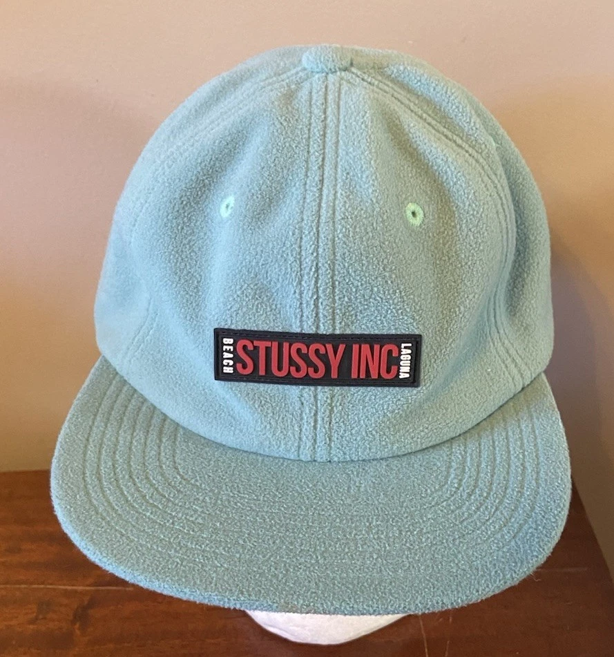 Stussy Inc Mint Green Fleece Strapback Adjustable Hat Cap - Sea Foam/Mint Green