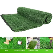 Green Artificial Grass Rug 6 ft. x 8 ft. Patio Deck Indoor Outdoor Landscape NEW