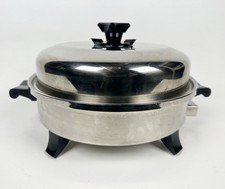 Vintage Health Craft K7273 Stainless 12" Electric Skillet Complete Made in USA!