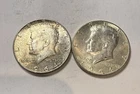 Lot of 2 – 1964 Kennedy Half Dollar Coins – 90% Silver - US Mint A2