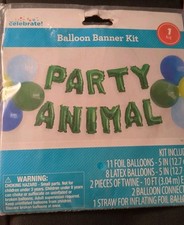 New Party Animal Balloon Banner Kit 24 Piece Party Decorations