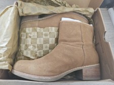 UGG W Darling Leather Ankle Boots In Chestnut Brand New Boxed 