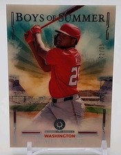 2025 Panini Boys of Summer - James Wood, James Wood #87 Blue 72 /99 (RC)