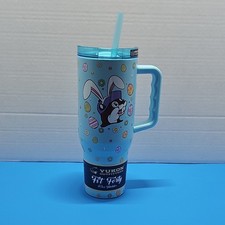 Buc-ees Yukon Fit Forty 40oz Tumbler Blue Easter Bunny Insulated Straw Lid 2026