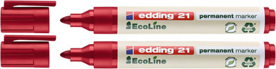 2x edding 21 EcoLine Permanentmarker rot