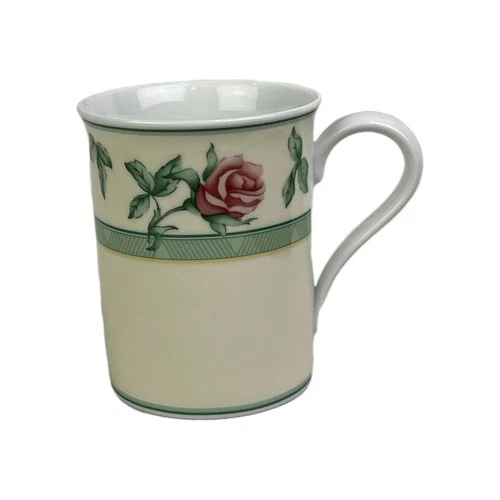 Wedgwood English Cottage Collection Rose Mug Cup 3 7/8" Tall