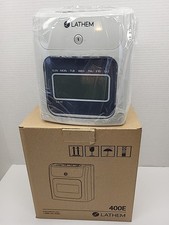 Lathem 400E-KIT Top-Feed Electronic Time Clock Bundle Kit Time Clock Gray 8.5...