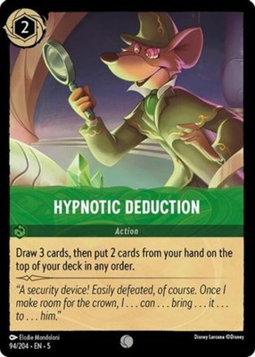 4x Hypnotic Deduction - 94/204 - Common - Cold Foil NM-Mint Disney Lorcana: Shim
