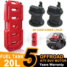 Contenedor tanque Jerry Can de plástico de 20 L + soporte de montaje para camión 4x4 ATV Polaris RZR