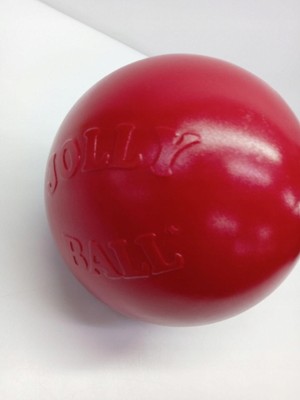 Jolly Pets JOLL070F Hundespielzeug Ball Push-n-Play, 25 cm, rot