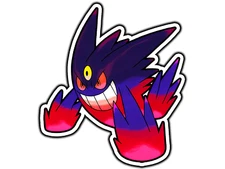 Mega Gengar Waterproof Vinyl Sticker Decal Die-Cut 