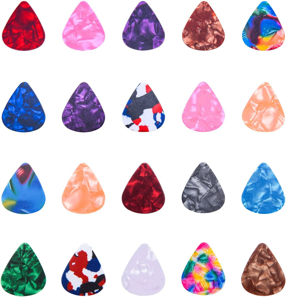 Pack of 12 Colorful Celluloid Guitar Picks for Guitar Bass 0.46Mm Asst, Colors